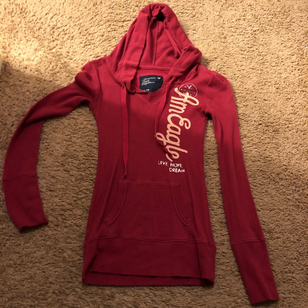 American Eagle Brand long sleeve hooded shirt